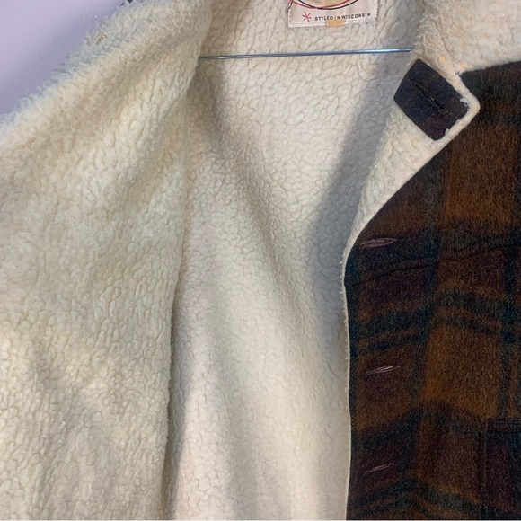 VTG Lakeland Sportswear Buffalo Plaid Sherpa Fleece Lined Jacket - Picture 4 of 15